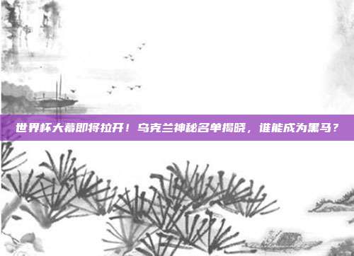世界杯大幕即将拉开！乌克兰神秘名单揭晓，谁能成为黑马？