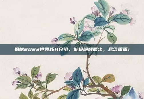 揭秘2023世界杯H分组：谁将脱颖而出，悬念重重！