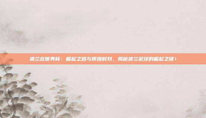 波兰在世界杯:崛起之路与辉煌时刻,揭秘波兰足球的崛起之谜!