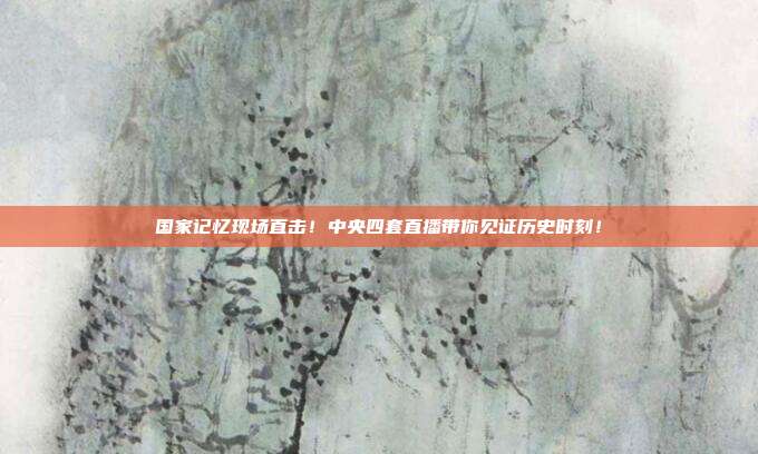 国家记忆现场直击！中央四套直播带你见证历史时刻！