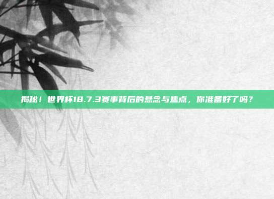 揭秘!世界杯18.7.3赛事背后的悬念与焦点,你准备好了吗?