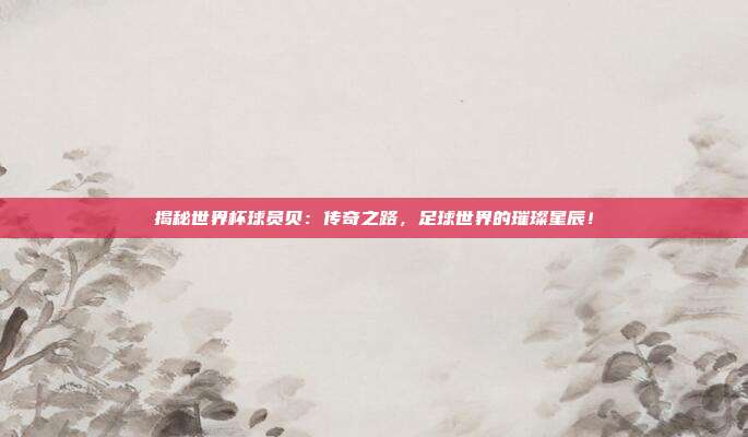 揭秘世界杯球员贝:传奇之路,足球世界的璀璨星辰!