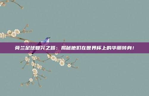 荷兰足球复兴之路：揭秘他们在世界杯上的华丽转身！