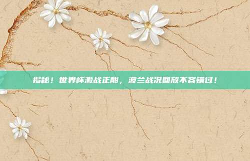 揭秘！世界杯激战正酣，波兰战况回放不容错过！
