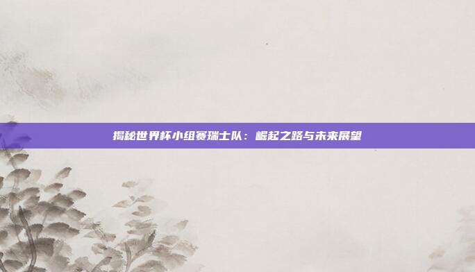 揭秘世界杯小组赛瑞士队：崛起之路与未来展望