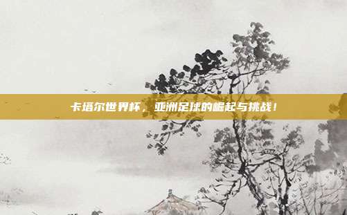 卡塔尔世界杯，亚洲足球的崛起与挑战！