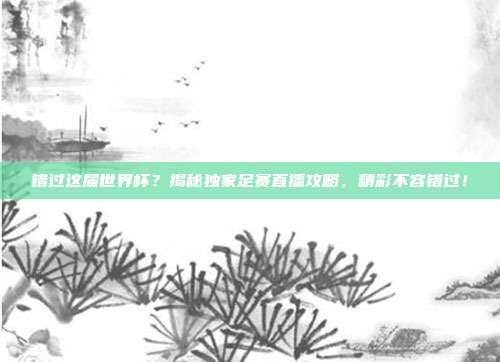 错过这届世界杯？揭秘独家足赛直播攻略，精彩不容错过！