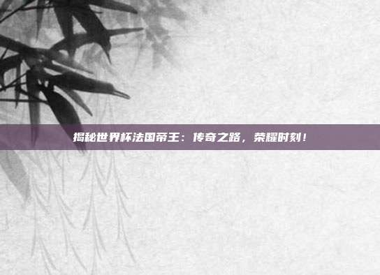 揭秘世界杯法国帝王：传奇之路，荣耀时刻！