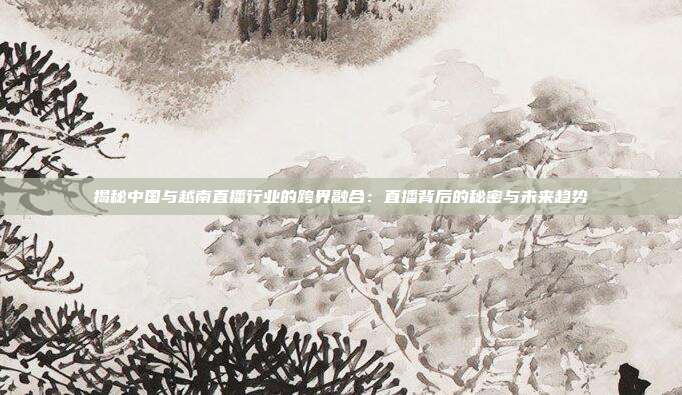 揭秘中国与越南直播行业的跨界融合：直播背后的秘密与未来趋势