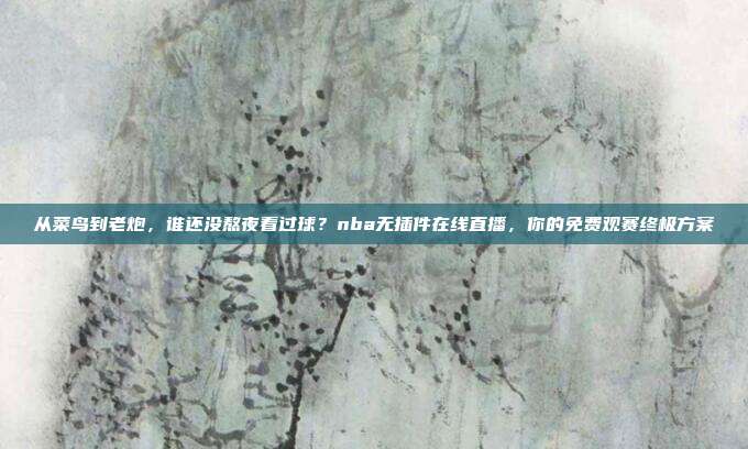 从菜鸟到老炮，谁还没熬夜看过球？nba无插件在线直播，你的免费观赛终极方案