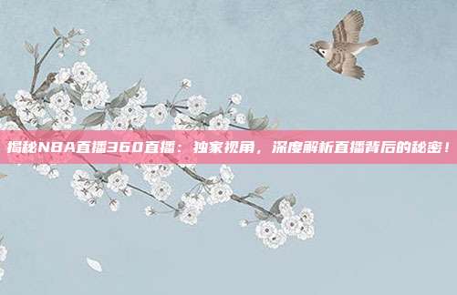 揭秘NBA直播360直播：独家视角，深度解析直播背后的秘密！