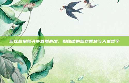 篮球巨星林书豪直播幕后：揭秘他的篮球智慧与人生哲学