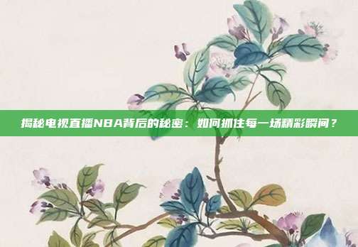 揭秘电视直播NBA背后的秘密：如何抓住每一场精彩瞬间？