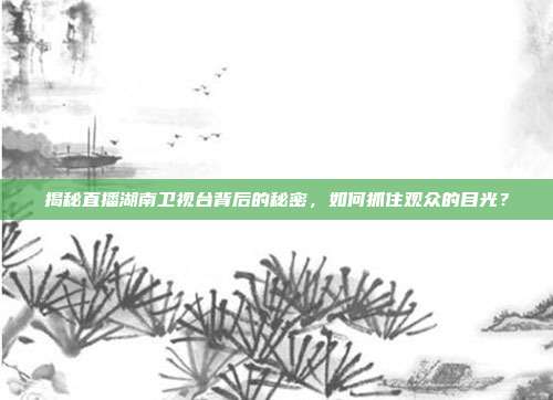 揭秘直播湖南卫视台背后的秘密，如何抓住观众的目光？