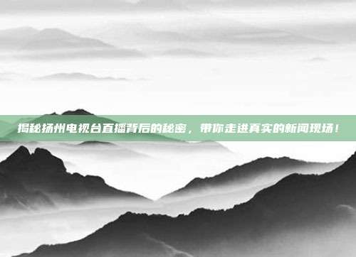揭秘扬州电视台直播背后的秘密,带你走进真实的新闻现场!