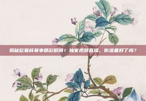 揭秘欧联杯赛事精彩瞬间!独家视频直播,你准备好了吗?