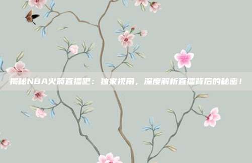 揭秘NBA火箭直播吧：独家视角，深度解析直播背后的秘密！
