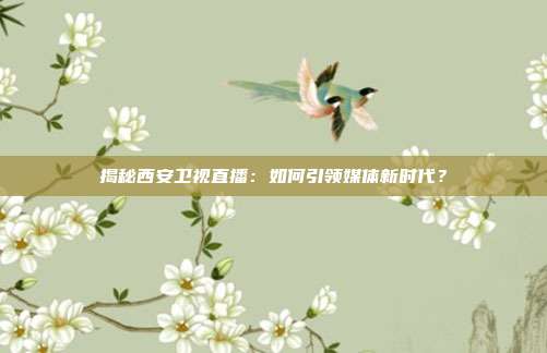 揭秘西安卫视直播:如何引领媒体新时代?