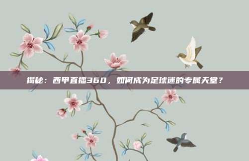 揭秘：西甲直播360，如何成为足球迷的专属天堂？