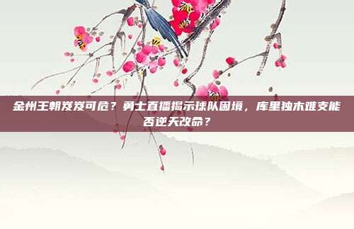 金州王朝岌岌可危？勇士直播揭示球队困境，库里独木难支能否逆天改命？