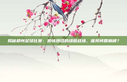 揭秘郑州足球比赛:激情燃烧的绿茵战场,谁将问鼎巅峰?