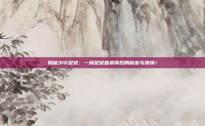 揭秘310足球：一场足球盛宴背后的秘密与激情！