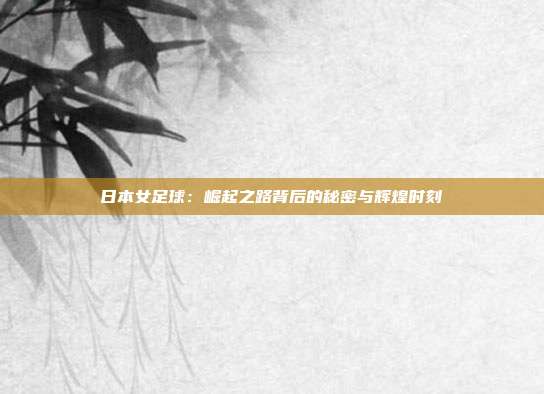 日本女足球：崛起之路背后的秘密与辉煌时刻