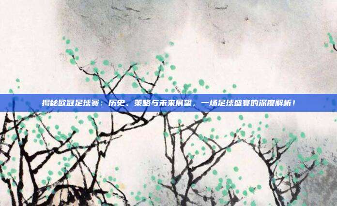 揭秘欧冠足球赛:历史、策略与未来展望,一场足球盛宴的深度解析!