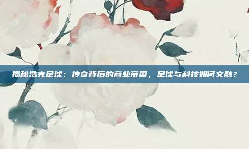 揭秘浩克足球：传奇背后的商业帝国，足球与科技如何交融？