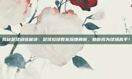 揭秘足球训练秘诀:足球拉球教案深度解析,助你成为球场高手!