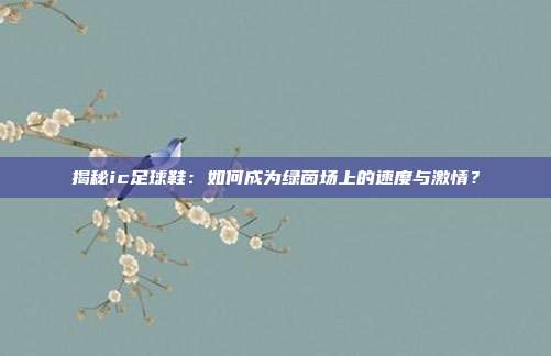 揭秘ic足球鞋：如何成为绿茵场上的速度与激情？