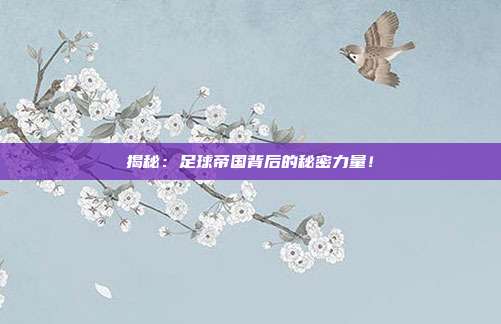 揭秘：足球帝国背后的秘密力量！