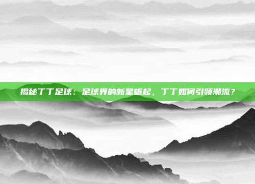 揭秘丁丁足球：足球界的新星崛起，丁丁如何引领潮流？