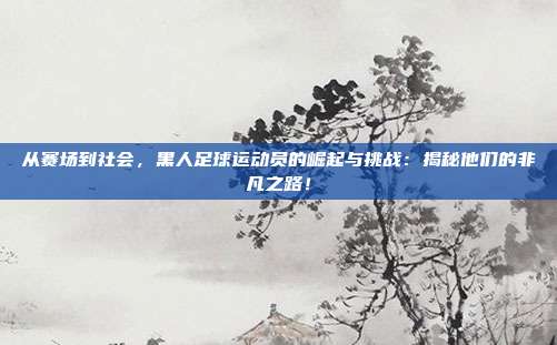 从赛场到社会,黑人足球运动员的崛起与挑战:揭秘他们的非凡之路!