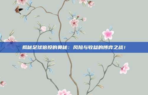 揭秘足球倍投的奥秘：风险与收益的博弈之战！