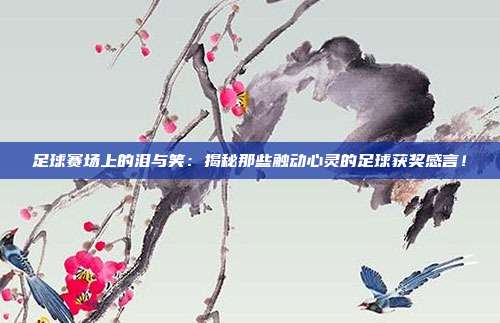 足球赛场上的泪与笑：揭秘那些触动心灵的足球获奖感言！
