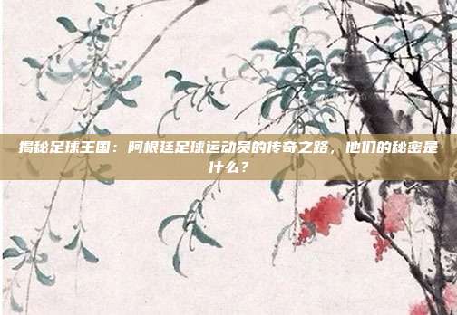 揭秘足球王国：阿根廷足球运动员的传奇之路，他们的秘密是什么？