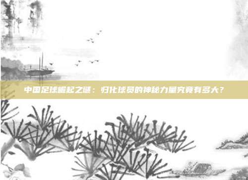 中国足球崛起之谜:归化球员的神秘力量究竟有多大?