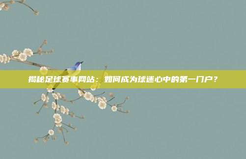 揭秘足球赛事网站：如何成为球迷心中的第一门户？