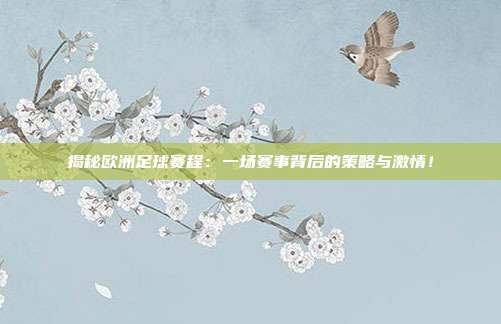 揭秘欧洲足球赛程：一场赛事背后的策略与激情！