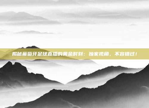 揭秘葡萄牙足球直播的黄金时刻：独家视角，不容错过！