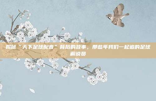 揭秘“天下足球配音”背后的故事，那些年我们一起追的足球解说员