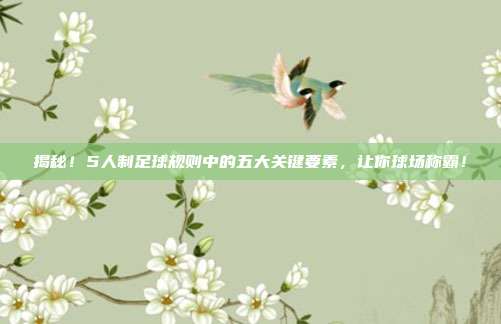 揭秘！5人制足球规则中的五大关键要素，让你球场称霸！