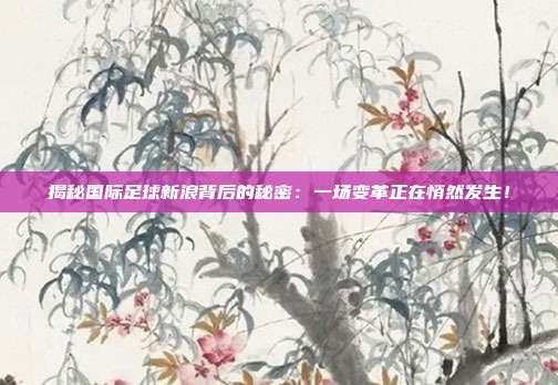 揭秘国际足球新浪背后的秘密:一场变革正在悄然发生!