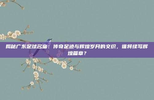 揭秘广东足球名宿：传奇足迹与辉煌岁月的交织，谁将续写辉煌篇章？