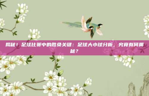 揭秘！足球比赛中的胜负关键：足球大小球分析，究竟有何奥秘？