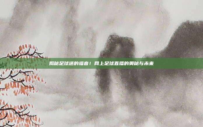 揭秘足球迷的福音！网上足球直播的奥秘与未来