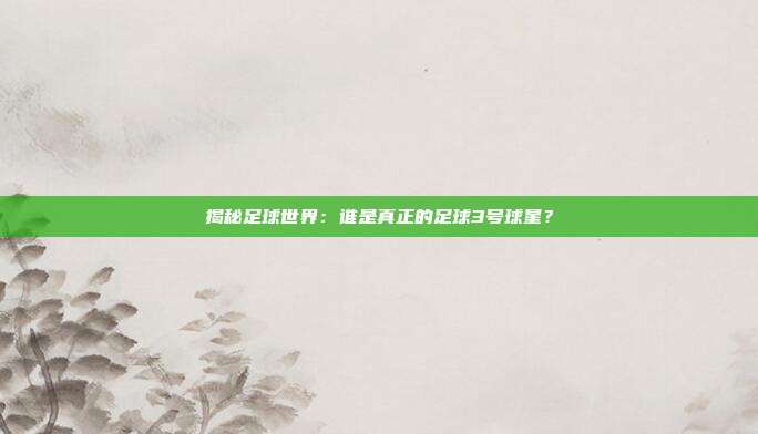 揭秘足球世界：谁是真正的足球3号球星？