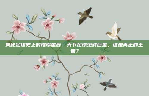 揭秘足球史上的璀璨星辰：天下足球绝对巨星，谁是真正的王者？