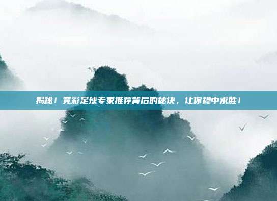 揭秘！竞彩足球专家推荐背后的秘诀，让你稳中求胜！